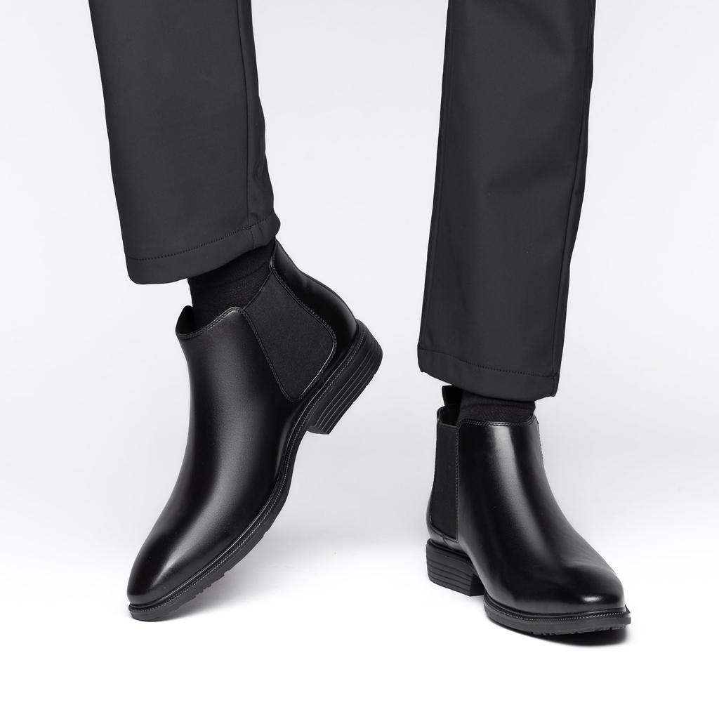 Foxsense Chelsea Business Side Fully Genuine Dress Made with Premium Italian Cowhide Size Men's Boots, Shoes, Gore, Waterproof, Leather, Shoes,