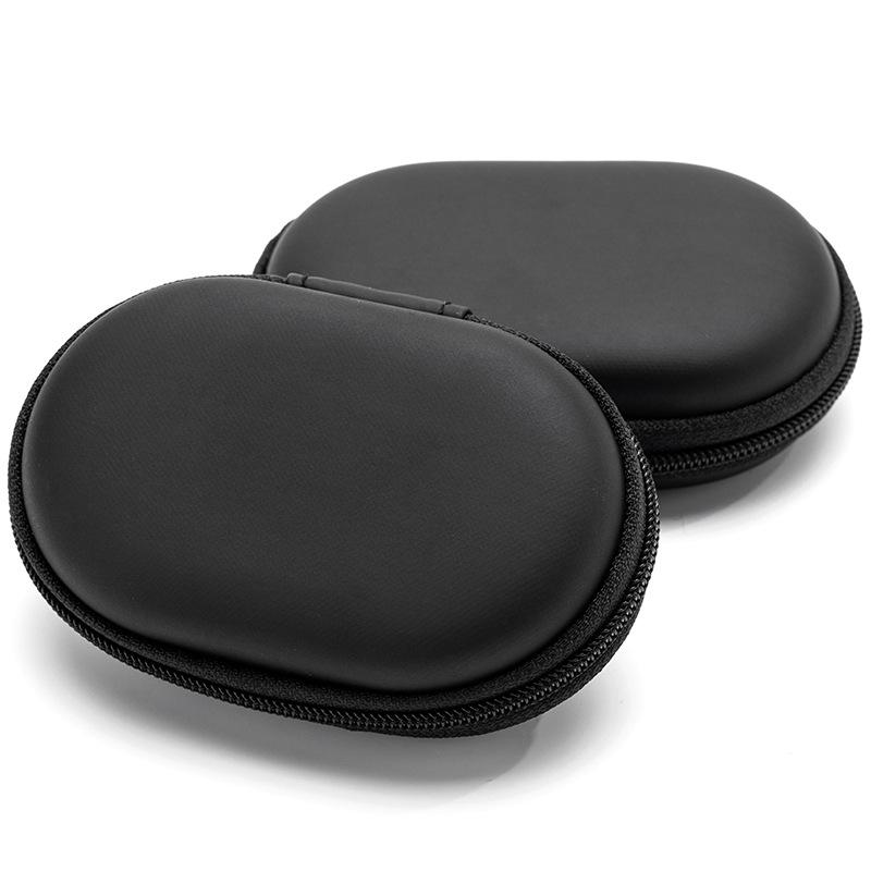 Mini Storage Bag EVA Waterproof Bluetooth Earphone Data Cable Travel Organizing Container Zipper Bags Fashion Black Storage Case