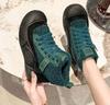 Fashion Thick-soled high-top ankle boots, fur, daily casual, height-increasing, sheep cake fur, plush women's cotton shoes