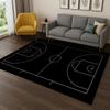 Basketball Court Cartoon Carpet Carpet Rug for Sofa Bedroom Living Room Doormat Home Decor,Kid Game Area Rug Non-slip Mat Gift