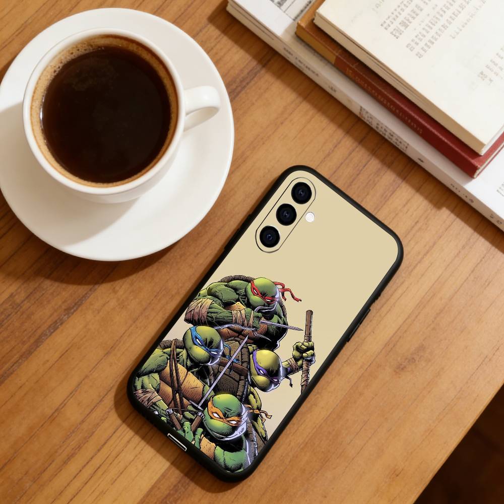 Cartoon TMNT Phone Case For Samsung Galaxy A73,A72,A71,A70,A53,A52,A51,Soft Silicone Black Cover