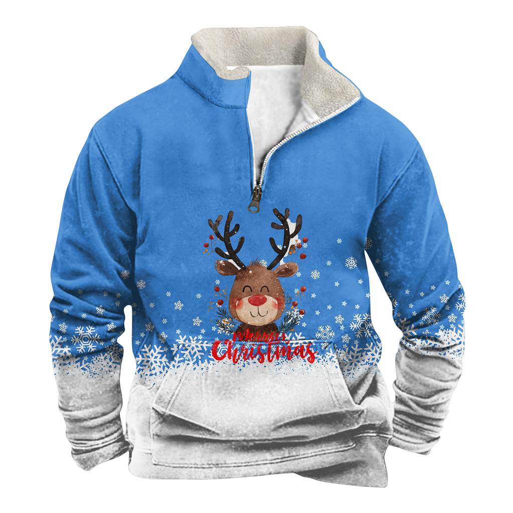 Frühlings- und Herren-Sweatshirt mit Stehkragen ist ein lässiges Outdoor-Pullover-Oberteil