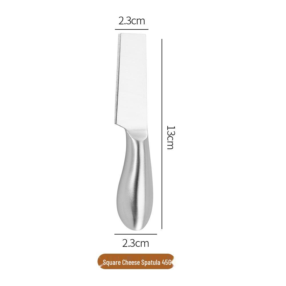 Stainless Steel Cheese Knife & Butter Slicer with Cake Spatula Stainless Steel Square Cheese Spatula