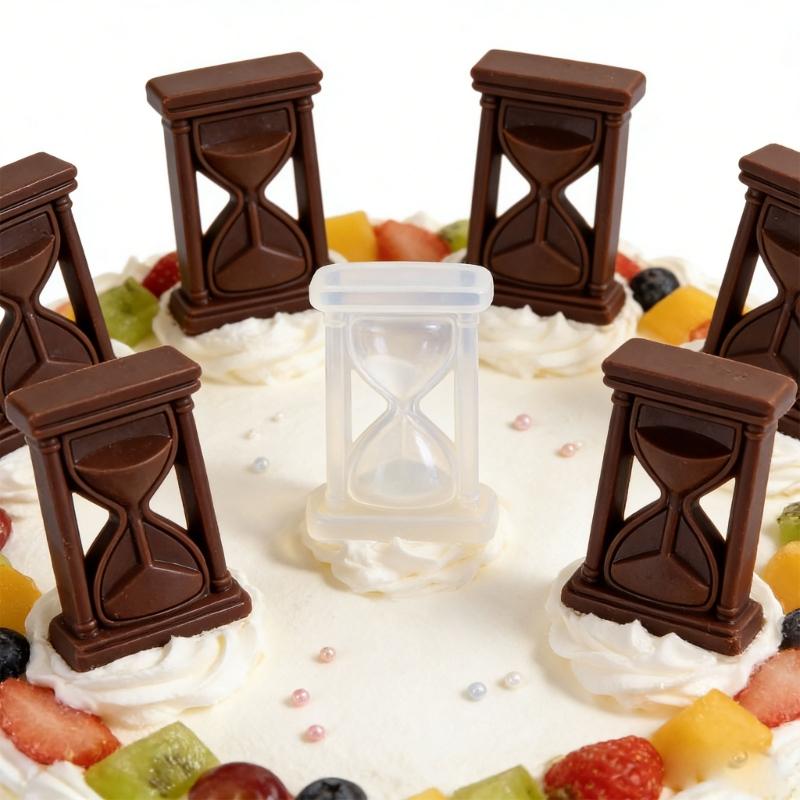 2 Pieces Flexible Silicone Sand Clock Molds Versatile Casting Tool for Soap Candle Making and Artistic Creation