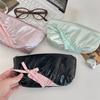 Ballet Bowknot Pencil Case Cute Multi Functional Large Capacity Stationery Storage Bag Student Pen Bag Makeup Bag