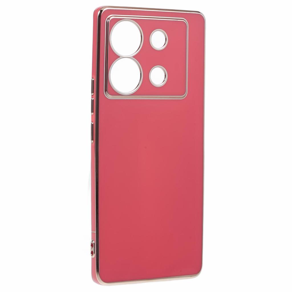 For Infinix Zero 30 5G Case Glossy TPU Phone Cover Electroplate Golden Edging