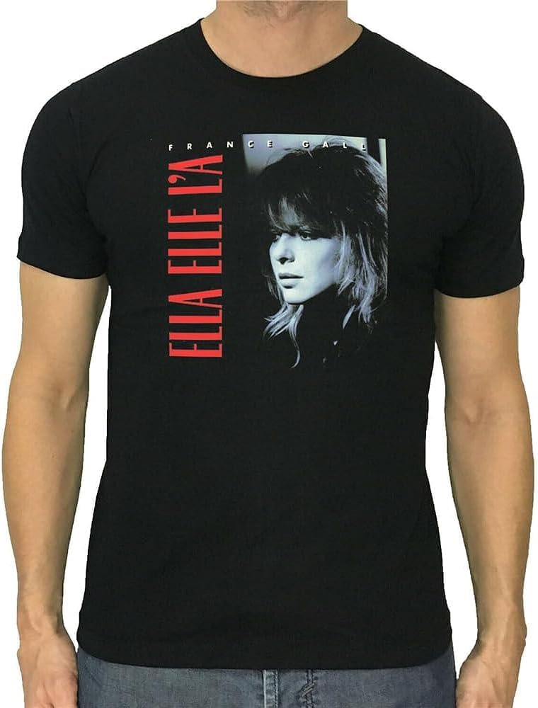 France Gall t Shirt French pop sinr Cotton XS чёрный