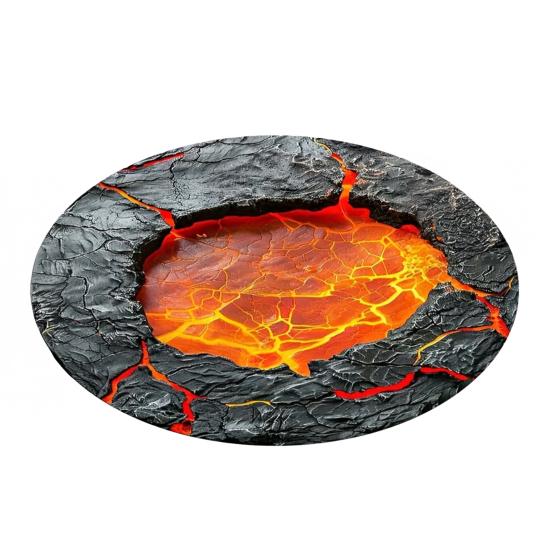 Round 3D Hole Rug Realistic Optical Illusion Floor Mat Machine Washable Non-Slip Bedroom Area Rug for Entrance Living Room