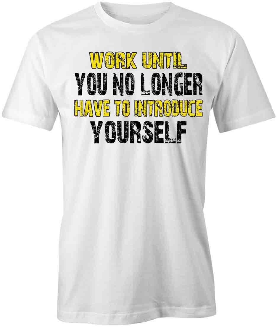 NO LONGER HAVE TO INTRODUCE YOURSELF TShirt Tee Short-Sleeved Cotton S1WSA649 S