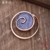 New geometric hollow enamel flower magnetic brooch, fashionable high-end multi-functional women's brooch