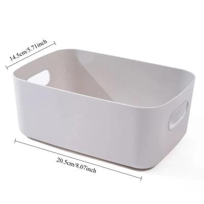 6pcs Plastic Desktop Storage Basket, Multifunctional Organizer Box for Home Office Kitchen Bedroom, Cosmetic Accessories Storage