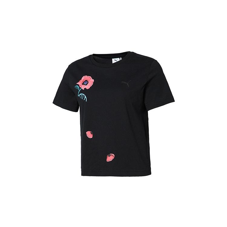 (WMNS) PUMA x Sue Tsai Crossover Round Neck Short Sleeve Black Women s 595252-01 XS