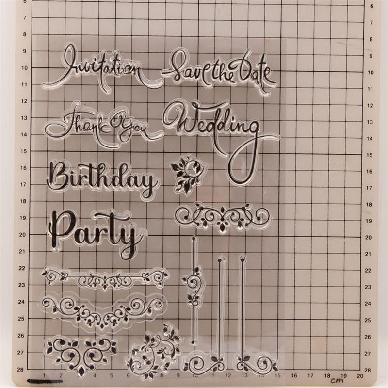 Transparent Silicone Stamp Wedding Clear Stamp Scrapbooking Supplies for Journal Photo Album Card Making Decorations