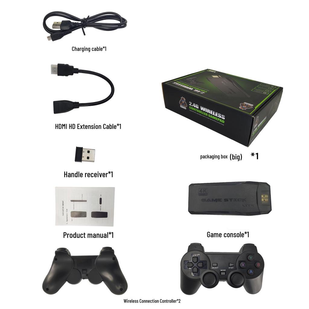 HD M8 Retro Arcade Console: HDMI TV Game Console with Wireless Controllers for Two-Player Mode