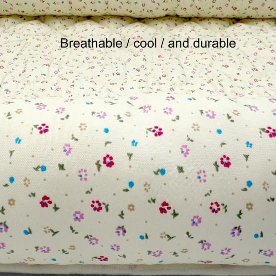Quilted Cat Bed Breathable Floral Pet Lounger Machine Washable Pet Bed with Raised Edges for Cats Small Dogs