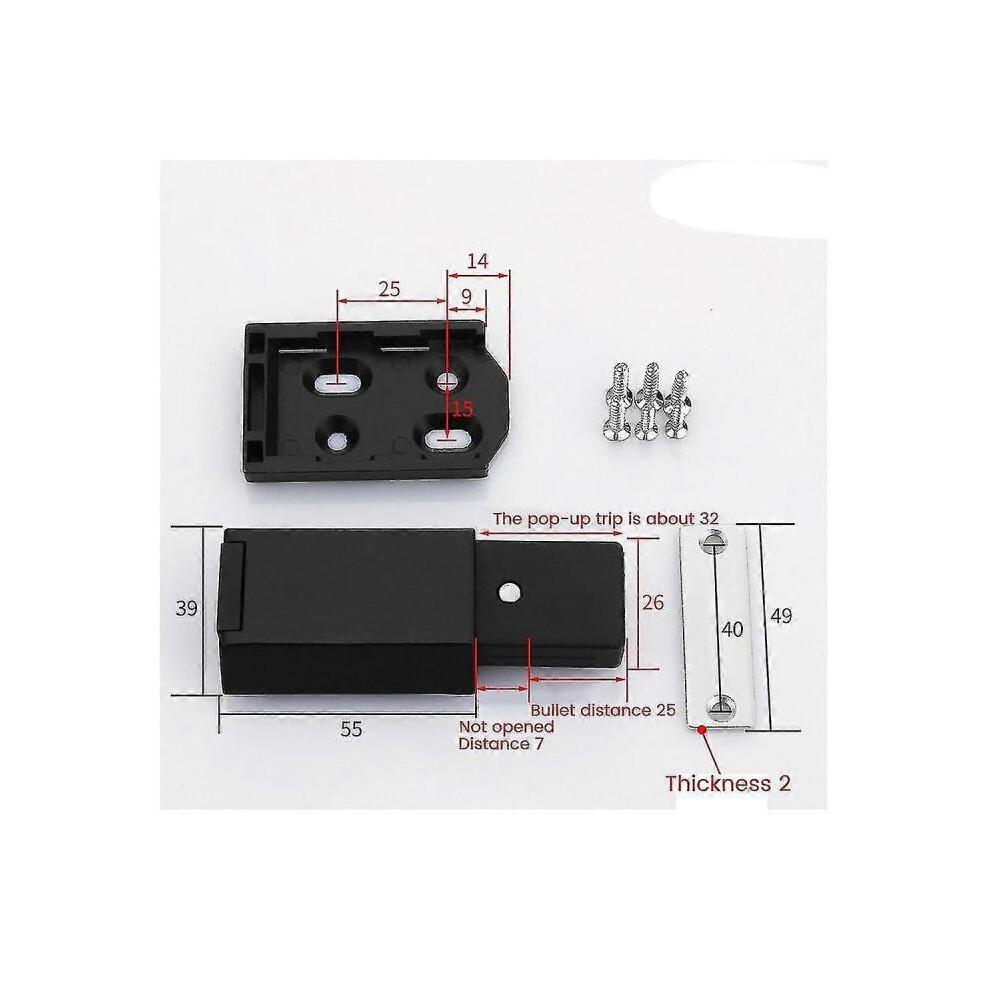 Ferramenta per Armadi Push-to-Open Robusta 4pz Chiusura Magnetica a Pressione e Serratura per Porte Chiusure a Tocco Camper C