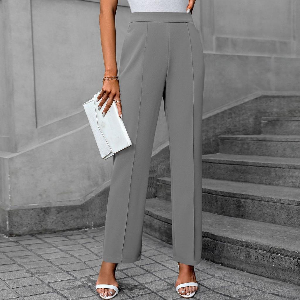 Women's Straight Pants Fashion Casual Pants Nine Point Harlan Pants
