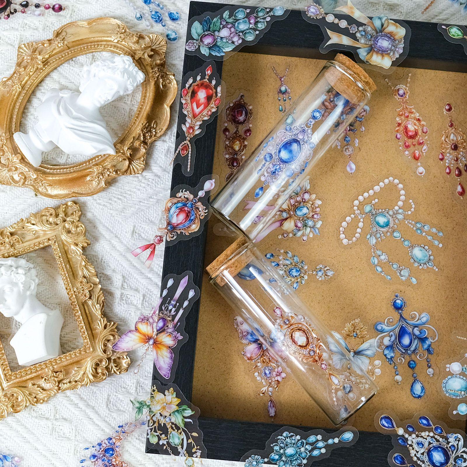 Наклейки ПЭТ  Бабочки  - Набор из 50 Листов, Насыщенные Цвета, Водонепроницаемые, Идеально для Ведения Дневника.