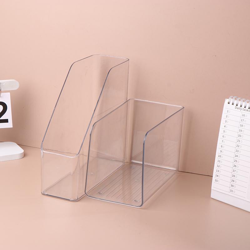Transparent Acrylic Bookends Stand Bookshelf Desktop Decorative Storage Rack Bookend Book Holder School Stationery