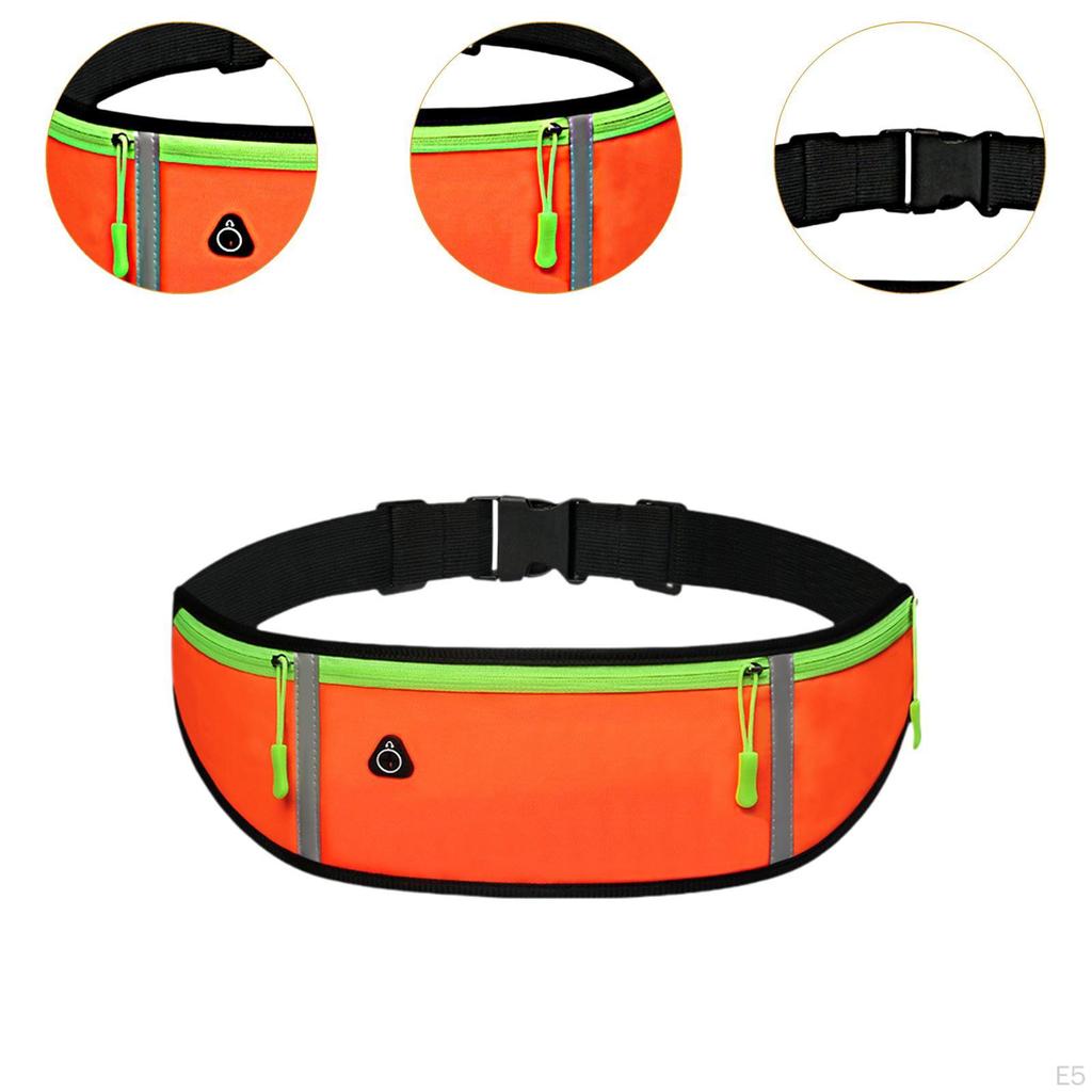Running Belt Fanny Pack Exercise Waist Pouch with Headphone Hole Bag Waistband for