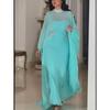 Frühling Sommer 2-teiliges sexy Umhang Pailletten Patchwork Chiffon Abendkleid, Europäischer Amerikanischer Stil Formelles Kleid für Damen