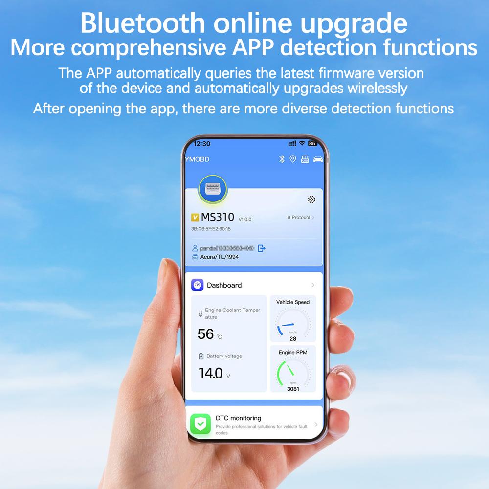 Clear/Erase Codes OBDII Scanner MS310 Multi-language Car Diagnostic Scan Tool Work for Car Auto Vehicle OBD2 Code Reader