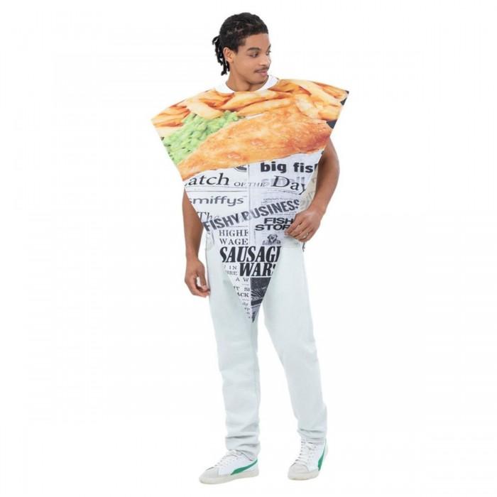 Smiffys Unisex kostýmní pončo pro dospělé Fish & Chips