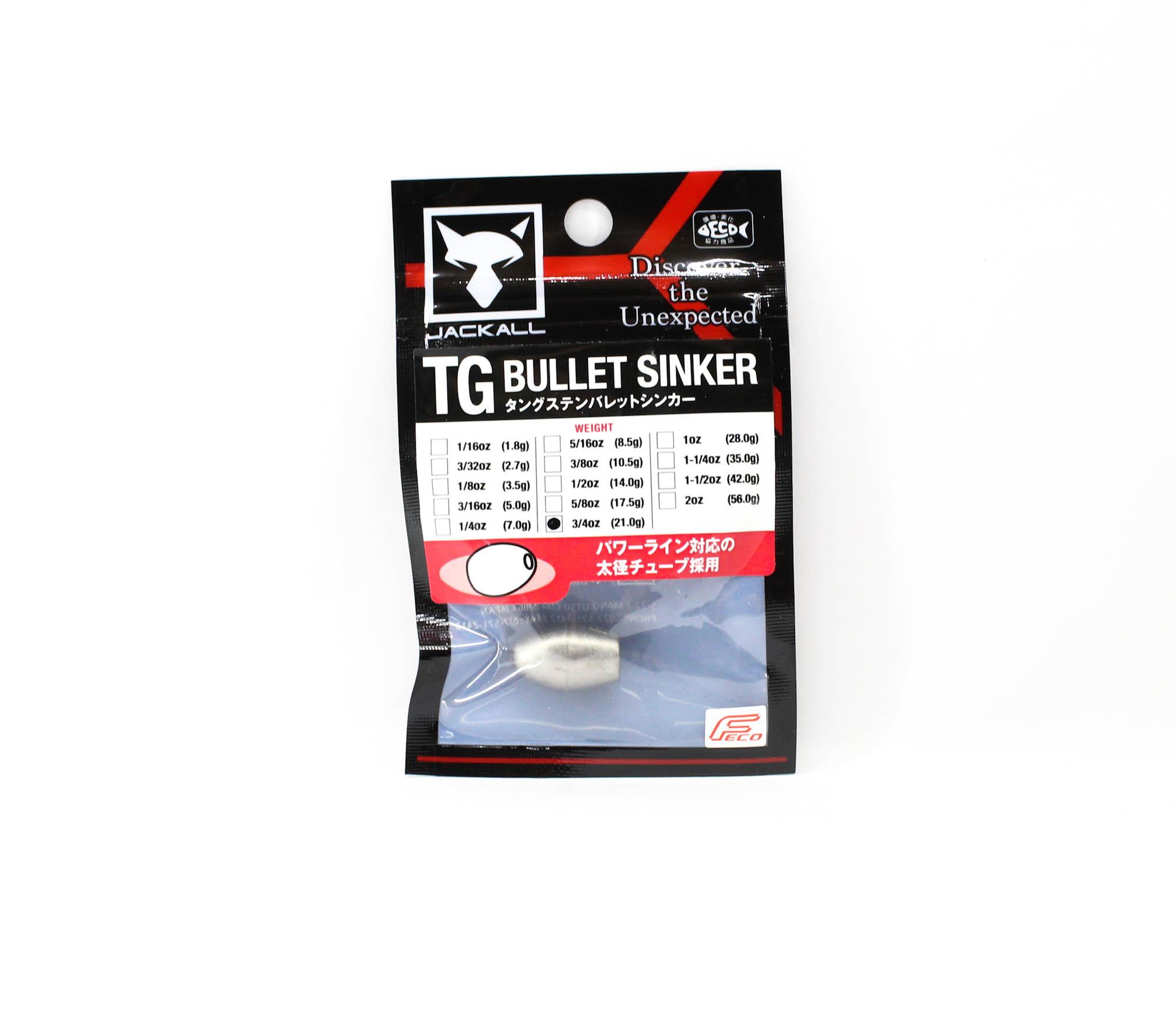 

Jackall Tungsten Bullet Sinker 21 grams 3/4oz 1/Pack (0252)
