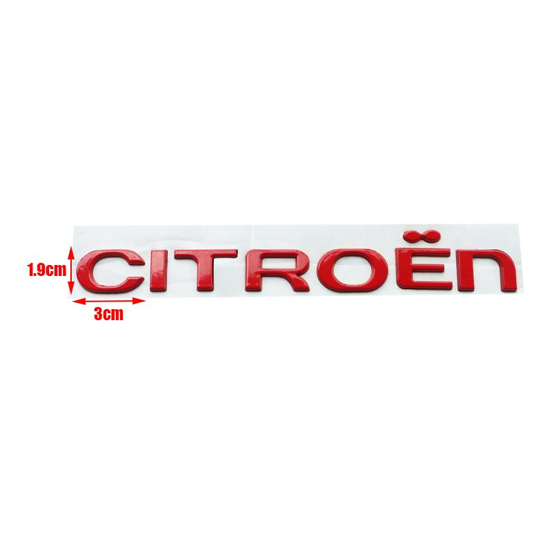 1 Stück 3D Metall Citroen Auto Heckbuchstaben Heckstoßstange Heckklappe Kofferraum Aufkleber Auto Heck Emblem Aufkleber Styling Zubehör