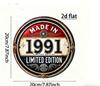 Vintage Made In  Limited Edition Round Metal Sign Retro th Birthday Commemorative Aluminum Wall Art Rustic Home Decor U