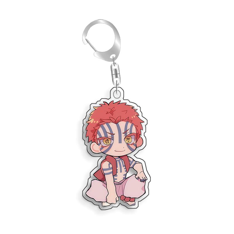 For Demon Slayer Tokitou Muichirou Daki Akaza Douma Gyutaro Acrylic Selfmade Cartoon Anime Keychain Pendant Toy Gift 5cm