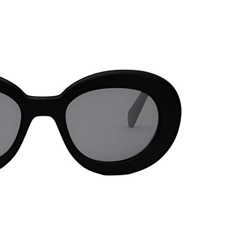 Celine Full Frame Design Oval Sunglasses Men Sunglasses Black CL40312U.
