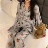Ice Silk Pajamas Women Long Sleeve Lace Green Premium Sense Two Piece Sweet Homewear Love Blue