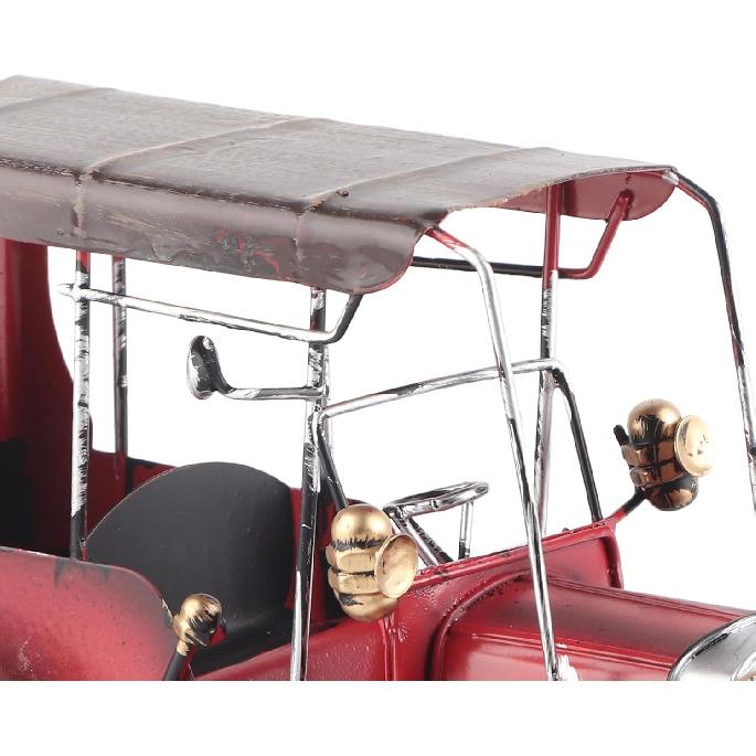 Srliya Classic Car Model, Vintage Red Miniature Vehicle, 1 Piece, Tinplate, 6-12 Years, Unisex