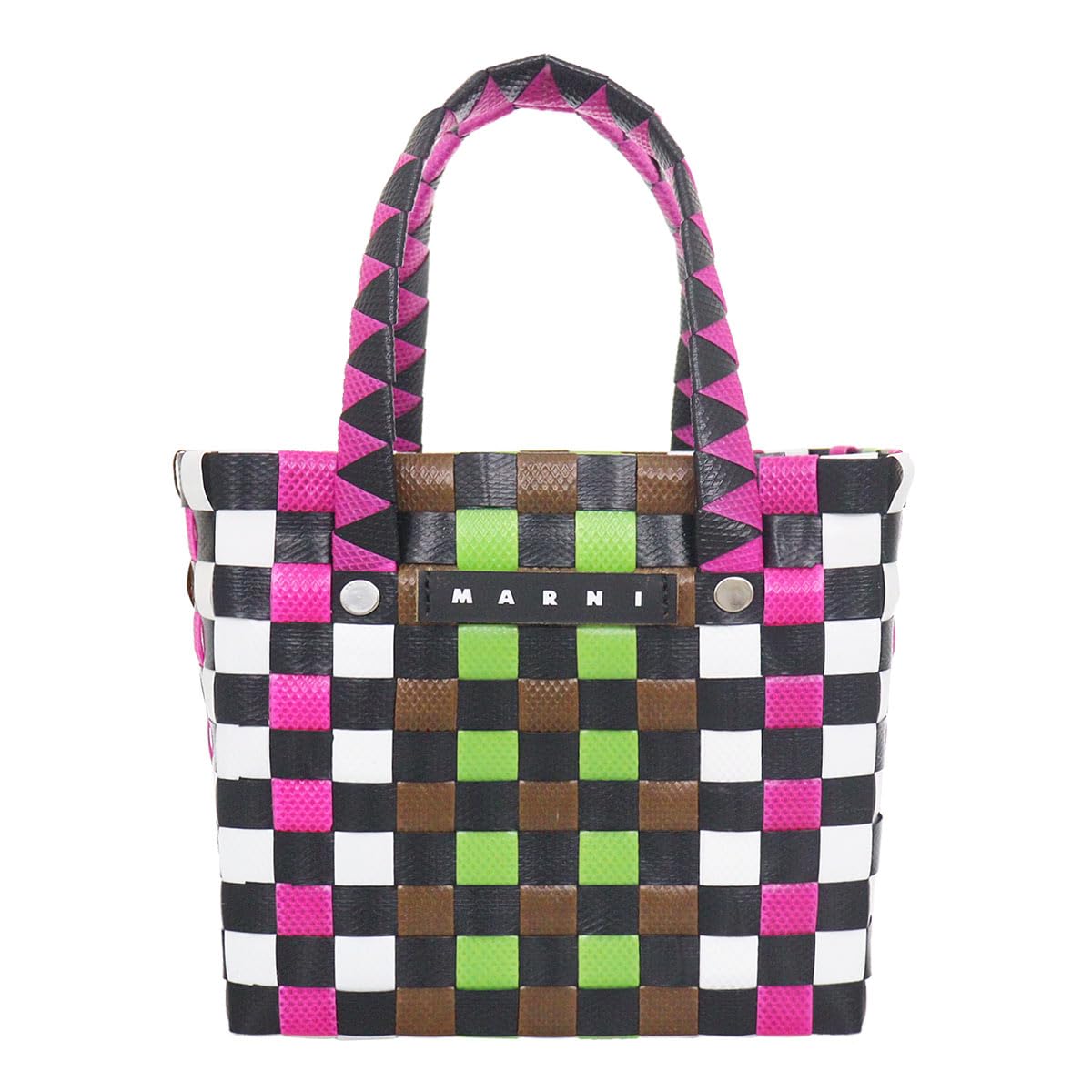 

Bag M00178 M00IW Black x Pink Marni Kids Burnt Brick Woven Micro Basket Bag [Marni] [Marni] (handbag) Women s [Brand] [Item]
