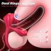 Mouth Clitoral Vibrator Penis Ring, APP Penis Ring Couple Pleasure Sex Toys, Male Female, Male Female Couple Sex Toys with G Spot Clitoral Vibrator