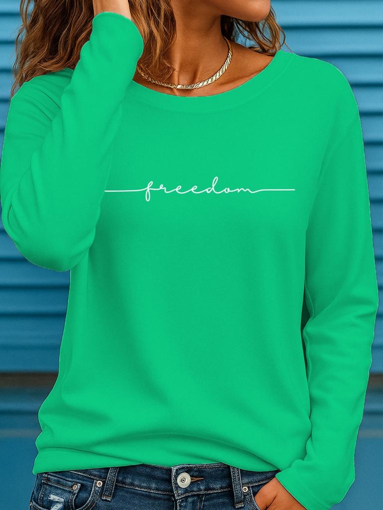 Women's Long Sleeves T-Shirts Casual Loose Black and White Lines Pattern Round Neck Short Sleeved T-Shirt Fall Female Clothing