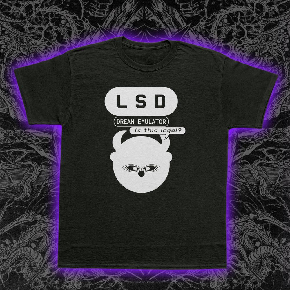 

LSD Dream Emulator T-Shirt PS1 Game Vaporwave Art Cult Classic Tee S-5XL XL