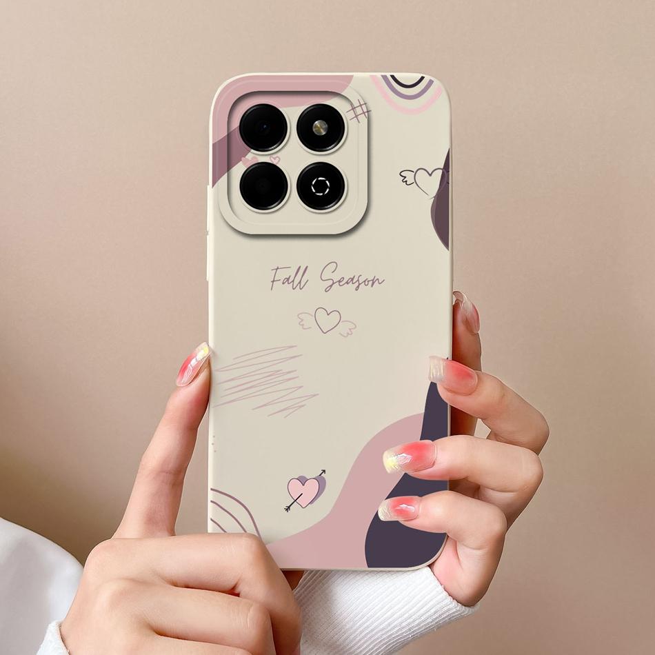 Fashion Cover For Honor X6B Case Soft Liquid Silicone Camera Protection Anti Drop Candy Phone Back Cover Model JDY-LX1 LX2 Funda