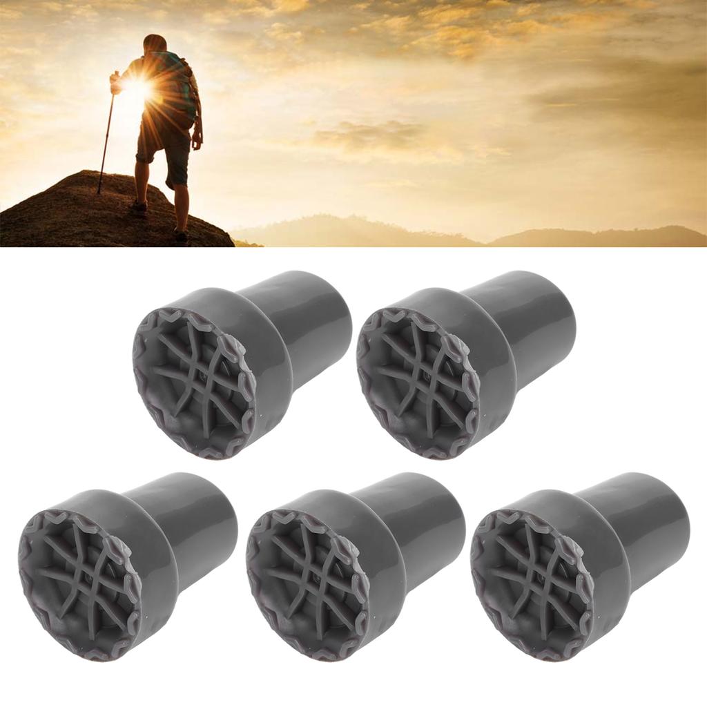 5PCS 22mm Single Angle Cane Tips Imitation Tire Texture Preservative Nonslip Rubber Translucent 7Celsius8in Crutch Tips for Cane