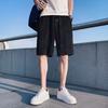 Men Shorts Elastic Waistband Drawstring Design Summer Athletic Pants with Pockets Quick Drying Loose Fit Fitness Short Pants
