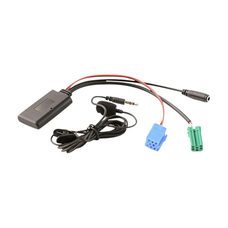 Car Bluetooth 5.0 Music Receiver Aux Wired Microphone Hands-Free Phone Free Call Adapter for Renault CD Player