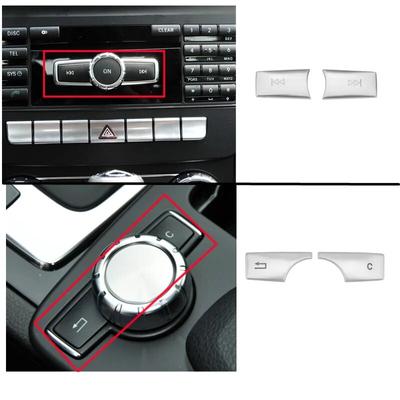 ABS Interiér auta Multimédiá Tlačidlá na ovládanie hlasitosti Kryt Nálepky na Mercedes Benz C triedy W204 GLK X204 E triedy W212 2007-2015