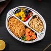 Dinner Plate Eco-friendly Rust-proof Stainless Steel Separate Baby Food Plate Home