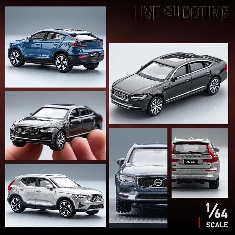 Simulation 1/64 Volvo XC60 XC40 Legierungsauto-Modell Diecast Metallspielzeugfahrzeug Sammlung Miniaturauto Heimdekoration Junge Auto Spielzeug