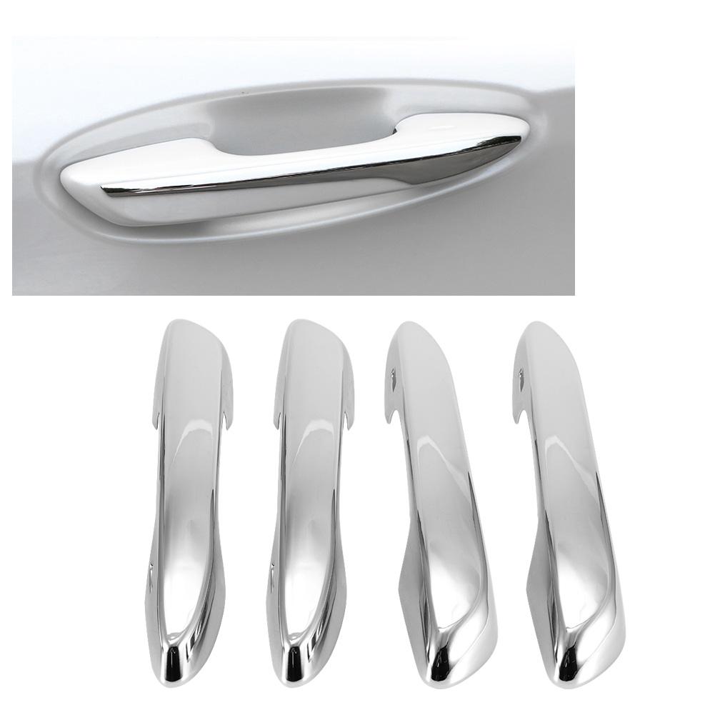 4pcs/set Car Exterior Door Handle Cover Trim for ES200 18-19 (Carbon Black)