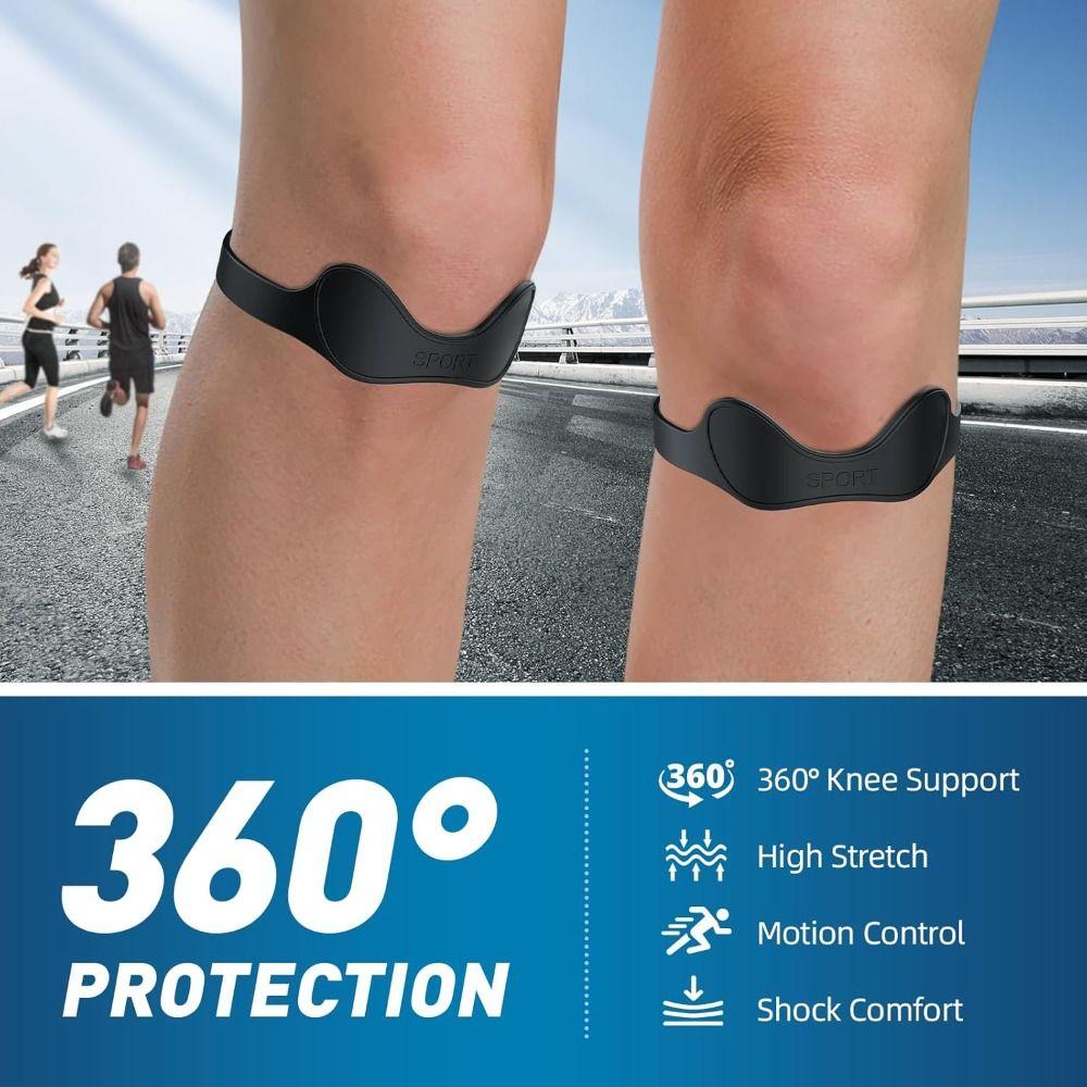Knee Support Patella Knee Strap Silicone Knee Sports Support Band  Home Office