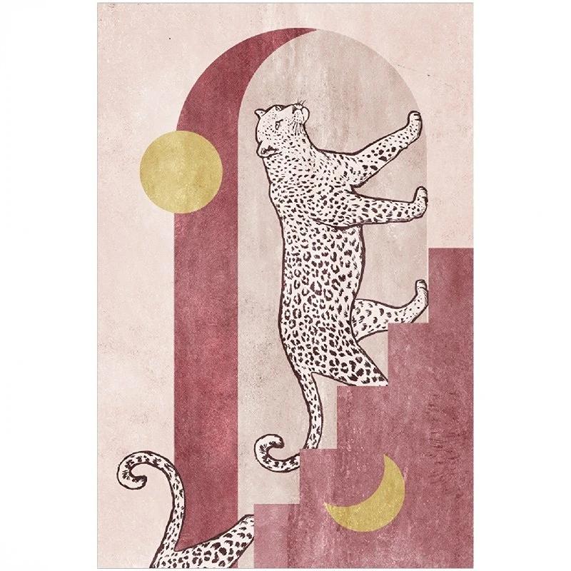 Leichte Luxusteppiche für Schlafzimmer Leopardenmuster Wohnzimmerdekoration Plüschteppich Zuhause Dicker Teppich Große Fläche Flauschig Weiche Bodenmatte