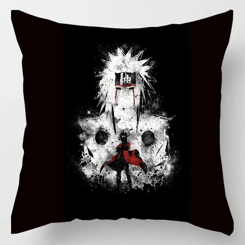 Anime Naruto Printed Pillow Case Red Cloud Uchiha Itachi Action Figures Square Pillow Covers Cushion Sofa Decor Cover Toys Gift