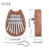 Portable 8 Keys Mini Kalimba Piano with Lanyard Wood Finger Piano Thumb Piano Musical Instrument Gift for Kids and Adult